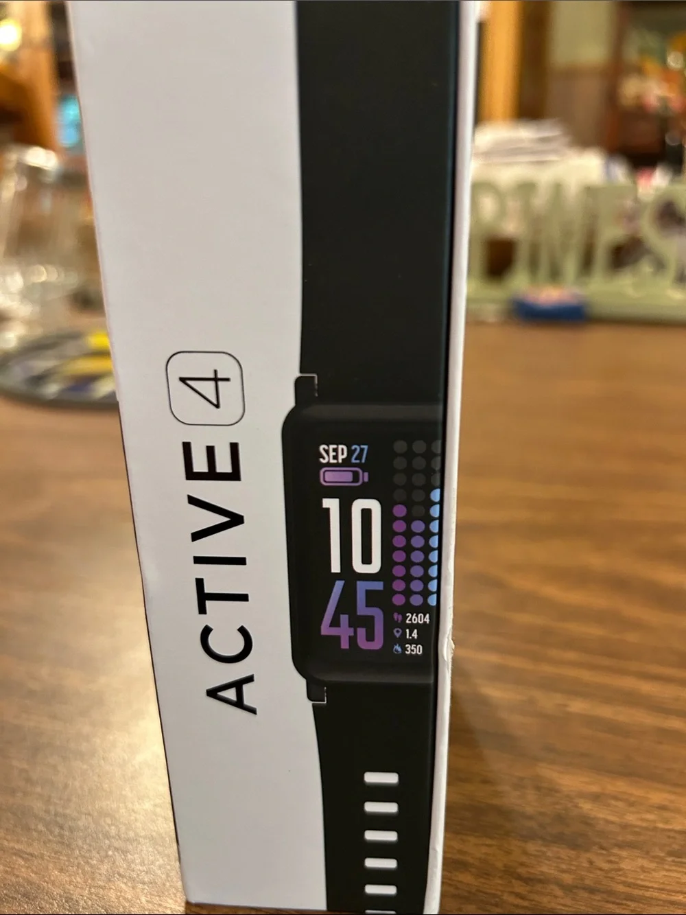 Active 4 Black Fitness Smartwatch with Heart Rate & Calorie Tracking